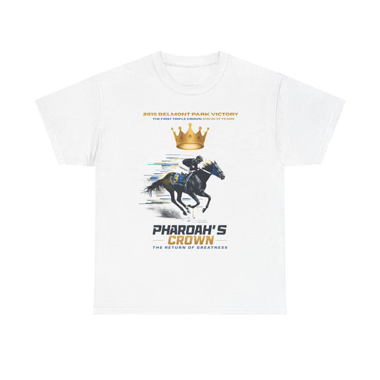 American Pharoah “Pharoah’s Crown” T-Shirt (2015 Belmont Park • Triple Crown)